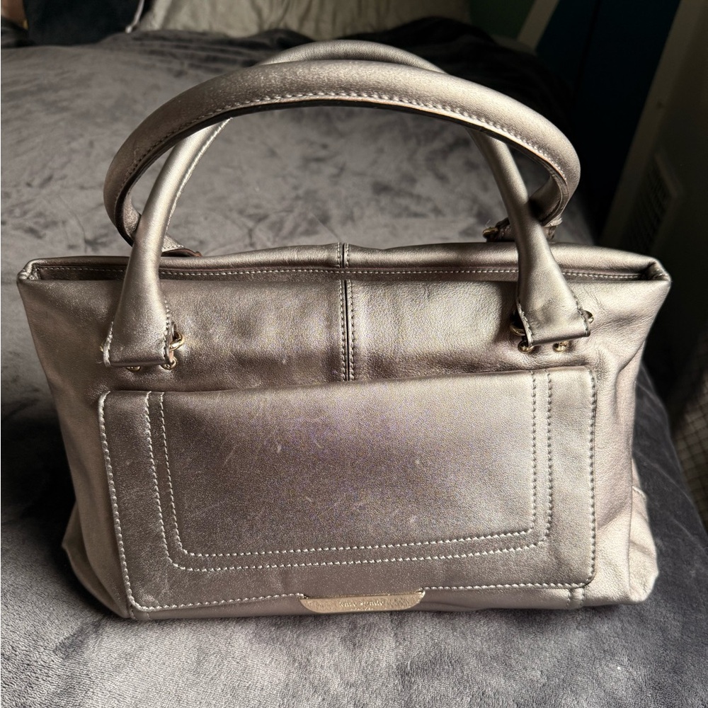 Kate Spade Shimmery Silver Satchel Purse